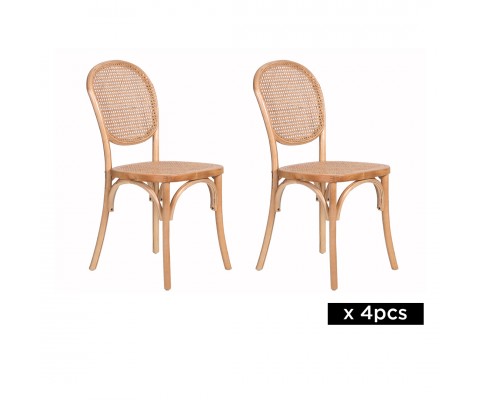 4pcs Luvisa Rattan Chair (Natural)