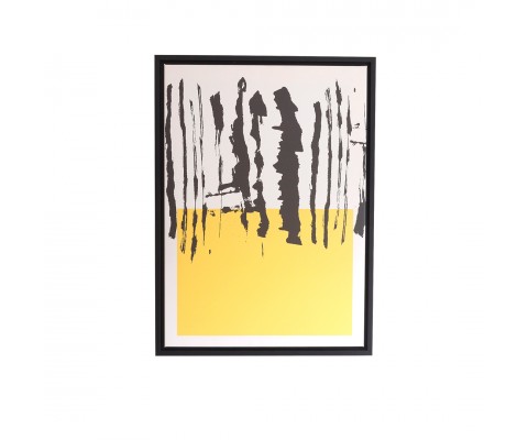 Ink On Yellow 50x70 Frame