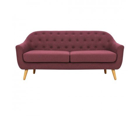 Senku 3 Seater Sofa (Ruby)