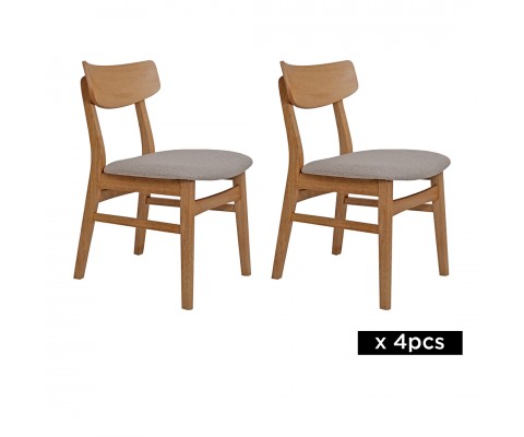 4pcs Lerra Dining Chair (Natural)