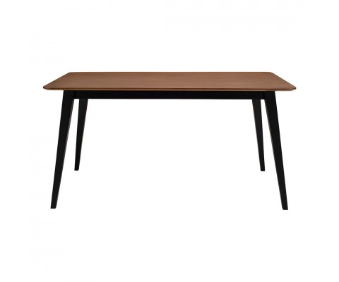 Platon 1.5m Dining Table Rectangular (Walnut+Black)