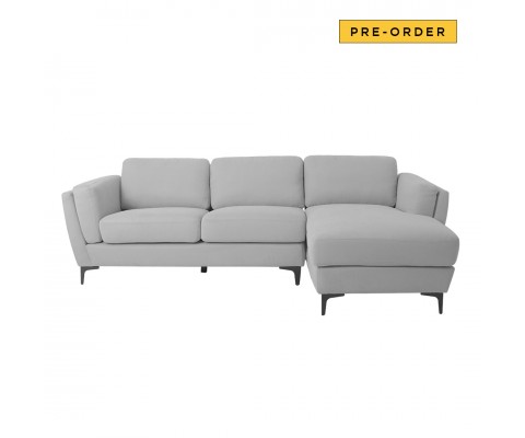 Wilma L Shape Sofa Left Side (Light Grey)