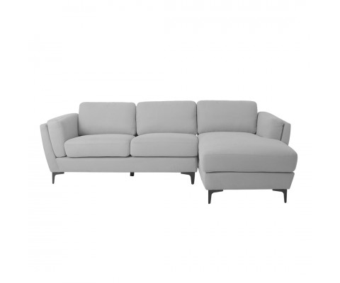 Wilma L Shape Sofa Left Side (Light Grey)