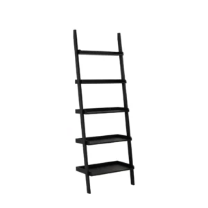 Milt Leaning Wall Bookcase (Black)