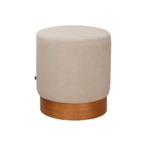 Houms Round Stool (Beige-Walnut)