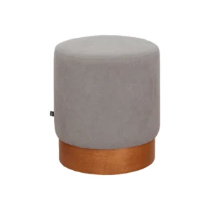 Houms Round Stool (Light Grey-Walnut)