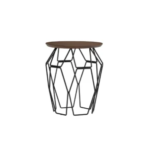 Nano Round Side Table (Walnut)