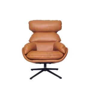 Emma Swivel Armchair (Brown PU)