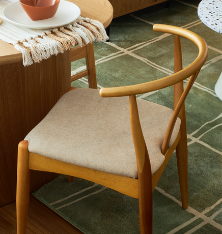Easy Clean Fabric Dining Chair