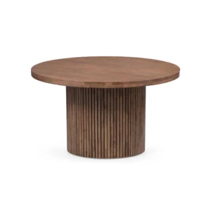 Full Muji 1.3M Round Dining Table (Walnut)