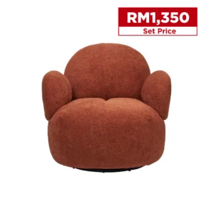 Iris Swivel Armchair (Orange)