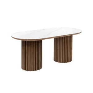 Muji 1.8M Dining Table (Sintered Stone | Walnut)