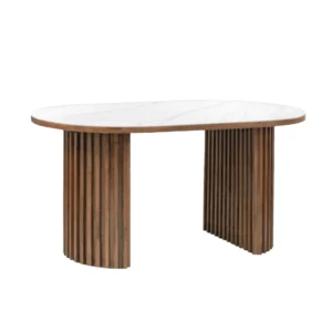 Muji-D 1.5M Dining Table (Sintered Stone | Walnut)